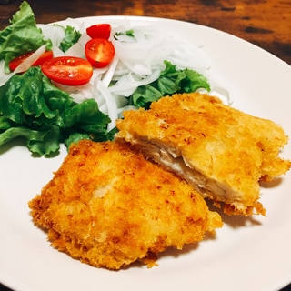 鶏むね肉で♪チーズチキンカツ